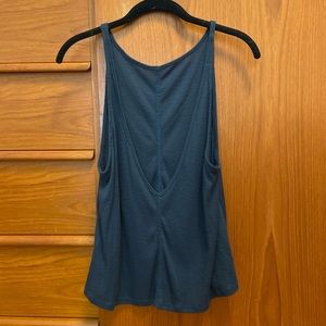 Free People blue open back tank